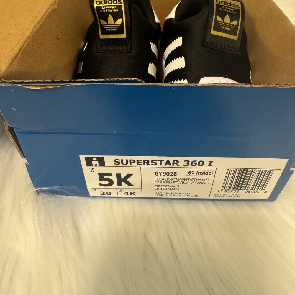 Adidas Superstar 360 I Kids Sneakers - Black and White